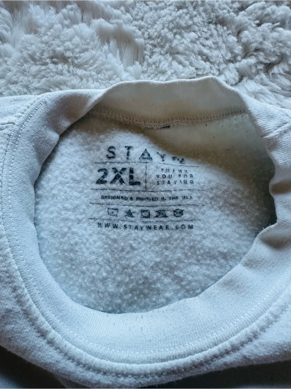 White Crewneck Sweatshirt with Pink Heart Message - Picture 3 of 5